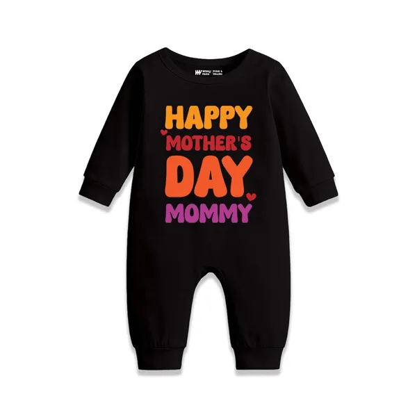 Black_Cotton_Happy_Mother'S_Day_Mommy_Romper_For_Newborns