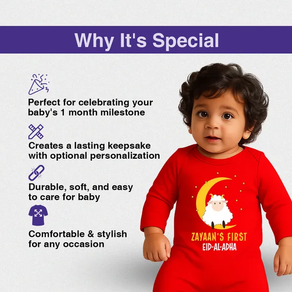 Red_Cotton_Eid_Al-Adha_Customized_Romper_For_Baby