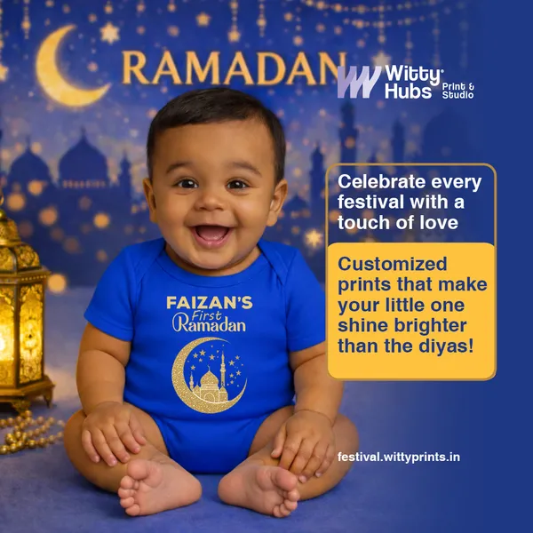 Blue_Cotton_Personalized_First_Ramadan_Bodysuit_For_Baby