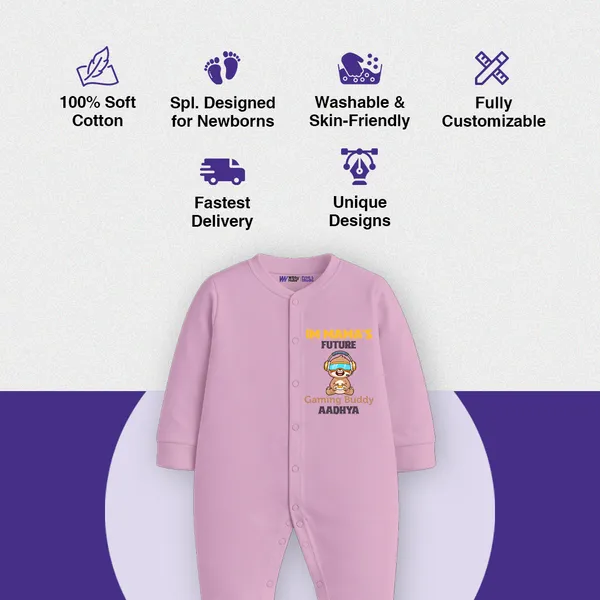 Pink_Cotton_Momma'S_Future_Gaming_Buddy_Printed_Full_Sleeve_Romper_For_Baby