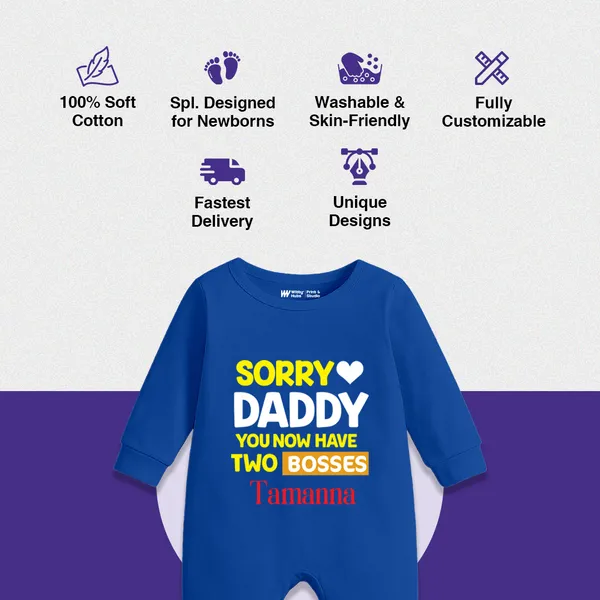 Royal_Blue_Cotton_Romper_For_Babies_With_Daddy_Boss_Print