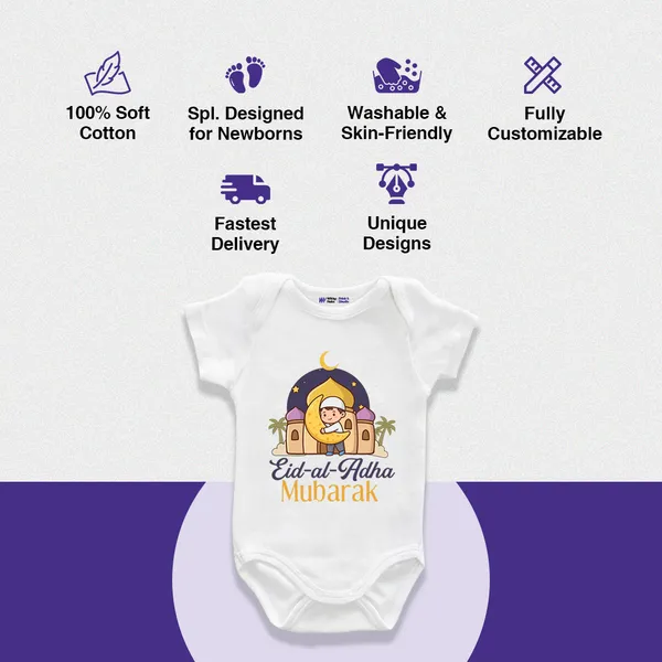 White_Eid_Al_Adha_Mubarak_Festive_Cotton_Baby_Romper