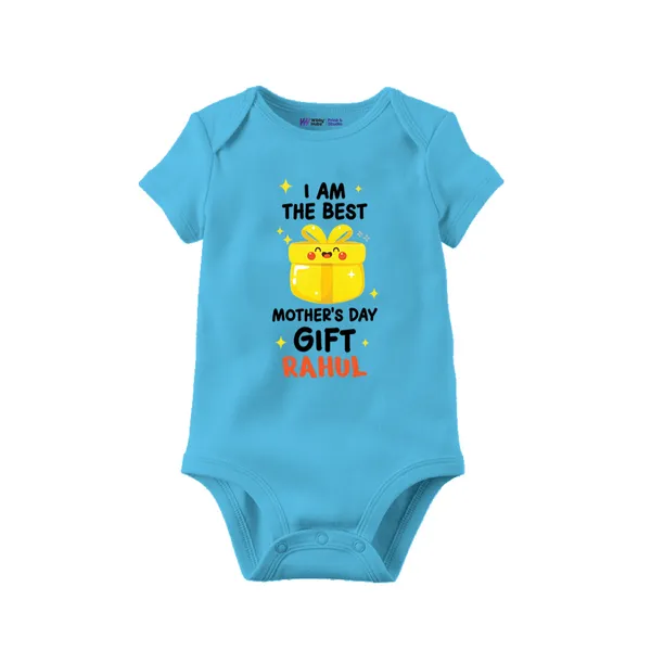 Sky_Blue_Cotton_Romper_For_Baby_Boys_With_Mother'S_Day_Print