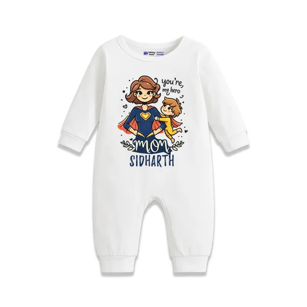 White_Cotton_Personalized_Mom_Hero_Romper_For_Babies