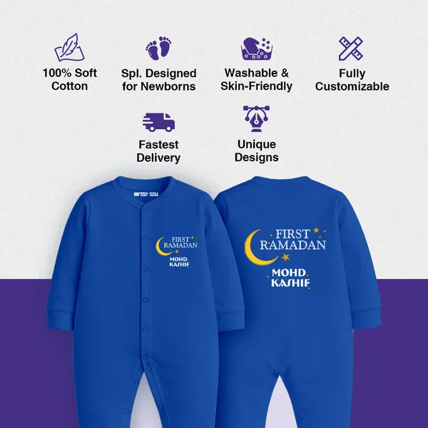Blue_Cotton_Customizable_First_Ramadan_Romper_For_Newborns