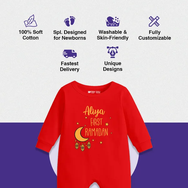 Red_Personalized_First_Ramadan_Romper_For_Baby