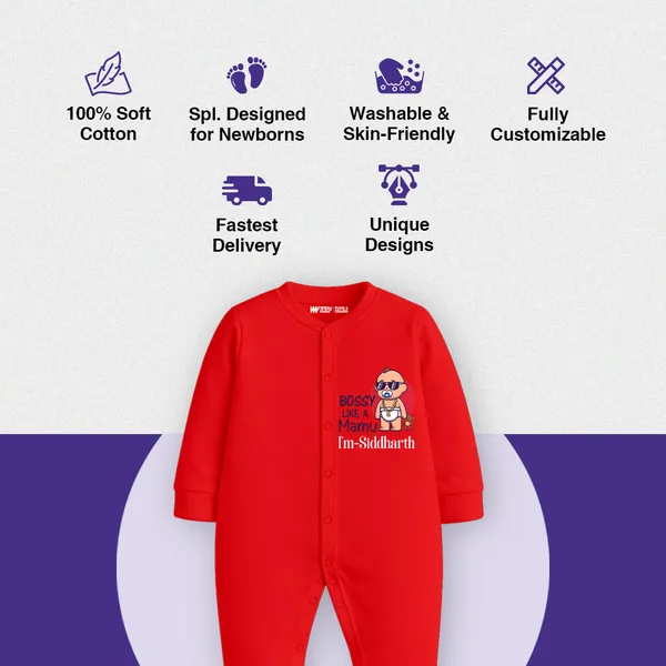Red_Cotton_Full_Sleeve_Romper_With_Siddharth_Print_For_Baby