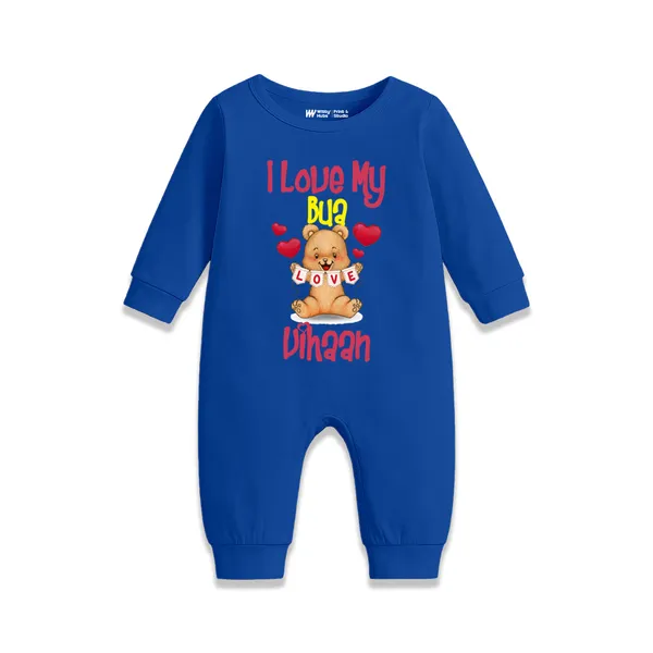 Blue_Cotton_I_Love_My_Bua_Dhaan_Printed_Romper_For_Babies