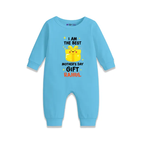 Sky_Blue_Cotton_I_Am_The_Best_Mother'S_Day_Gift_Romper_For_Baby