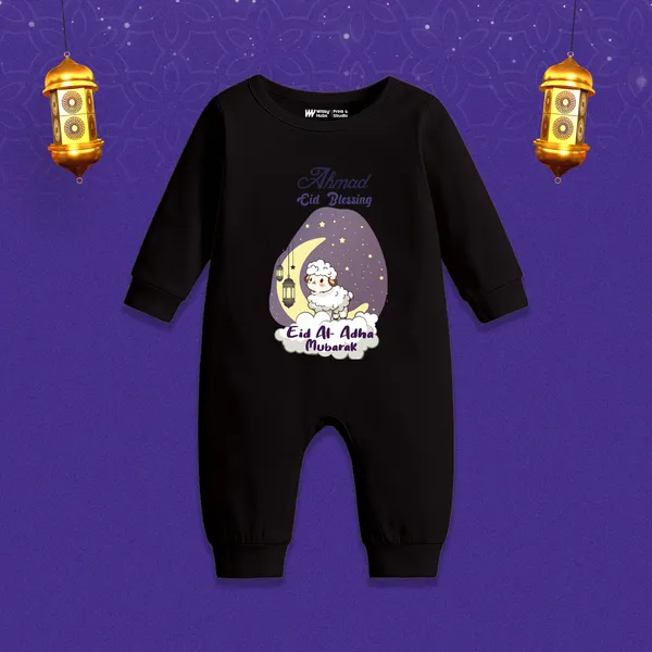 Black_Cotton_Eid_Al_Adha_Mubarak_Printed_Full_Sleeve_Onesie_For_Baby