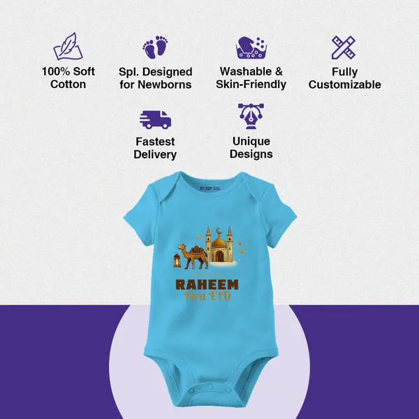 Blue_Ramadan_Camel_Print_Baby_Onesie_With_Personalized_Name