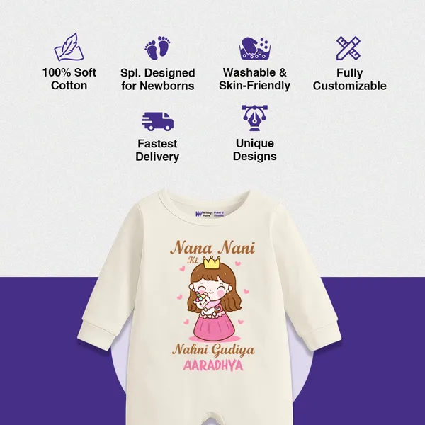 Cream_Personalized_Baby_Romper_With_Princess_Print
