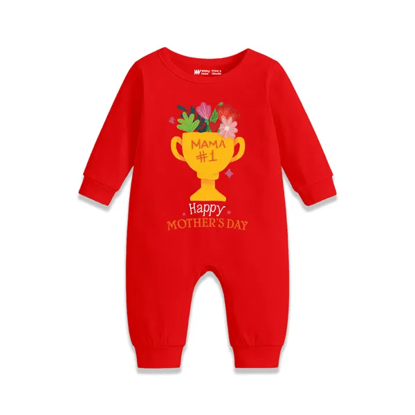 Red_Cotton_Happy_Mother'S_Day_Trophy_Print_Romper_For_Baby