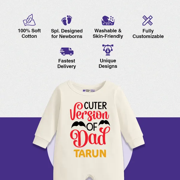 White_Cotton_Cuter_Version_Of_Dad_Printed_Full_Sleeve_Romper_For_Baby