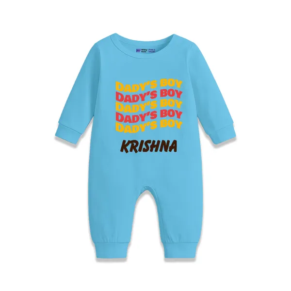 Blue_Cotton_Daddy'S_Boy_Customizable_Romper_For_Baby_Boys