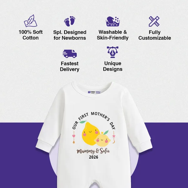 White_Cotton_Mother'S_Day_Personalized_Full_Sleeve_Onesie_For_Baby