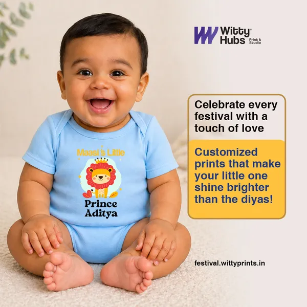 Blue_Personalized_Prince_Aditya_Lion_Print_Cotton_Baby_Onesie