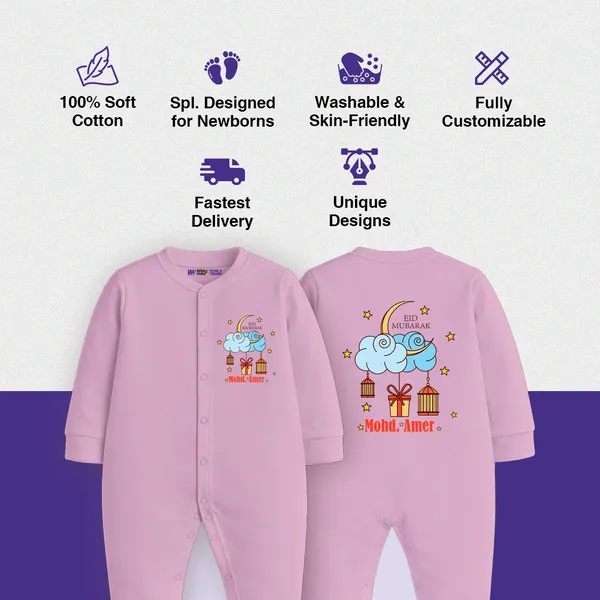 Pink_Printed_Long_Sleeve_Romper_For_Babies