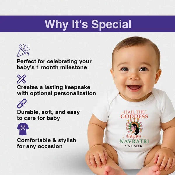White_Cotton_Navratri_Goddess_Print_Onesie_For_Newborns