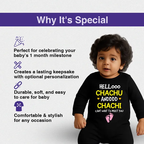 Black_Cotton_Chachu_Chachi_Milestone_Romper_For_Baby
