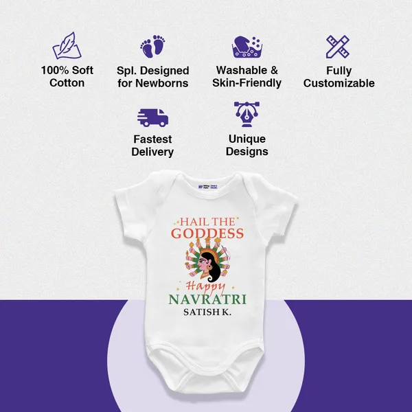 White_Cotton_Navratri_Goddess_Print_Onesie_For_Newborns