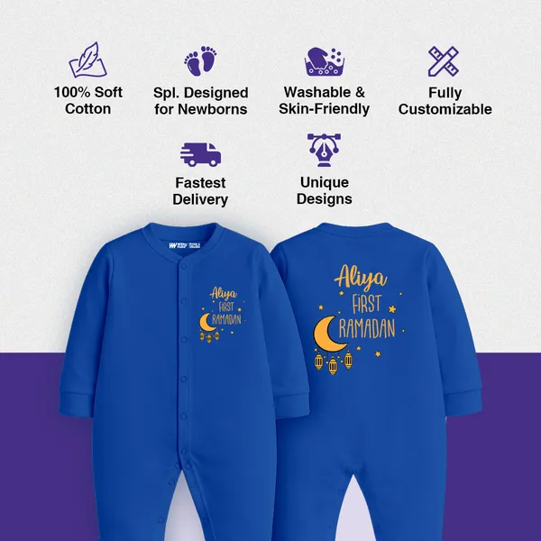 Blue_Customized_First_Ramadan_Romper_For_Baby