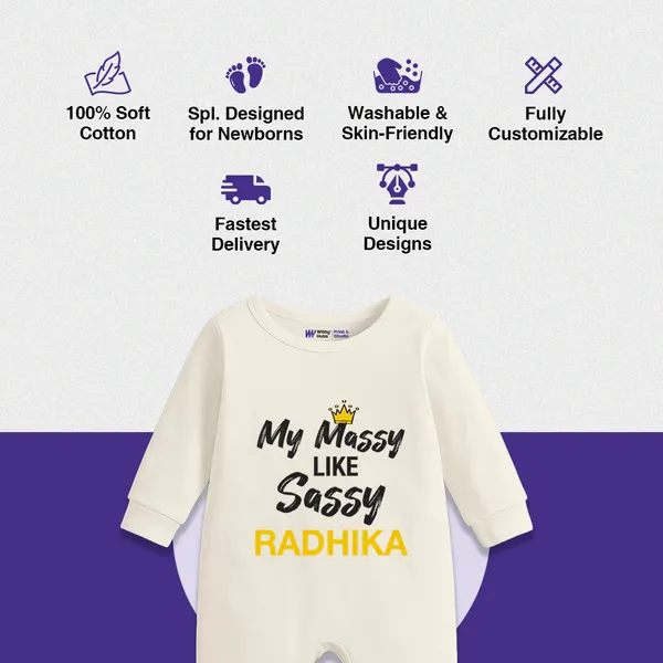 Cream_Cotton_My_Massy_Like_Sassy_Personalized_Romper_For_Newborns