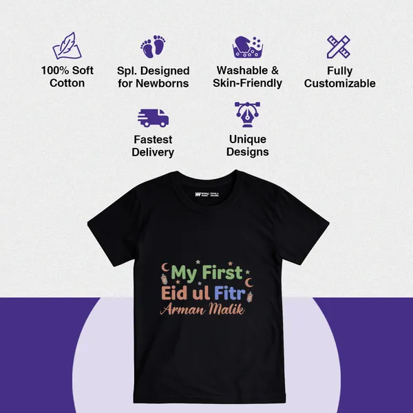 Black_Cotton_My_First_Eid_Ul_Fitr_Customized_Print_T-Shirt_For_Baby