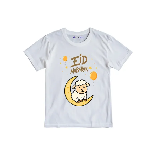 White_Cotton_Eid_Mubarak_Printed_T-Shirt_For_Kids