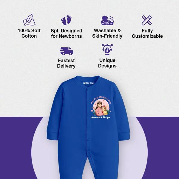 Blue_Customized_Mother'S_Day_Print_Full_Sleeve_Romper_For_Baby