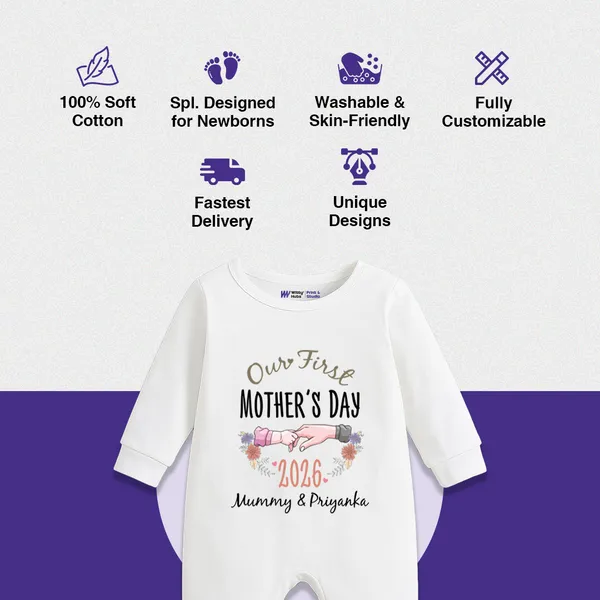 White_Cotton_Customized_Mother'S_Day_Baby_Romper_2026