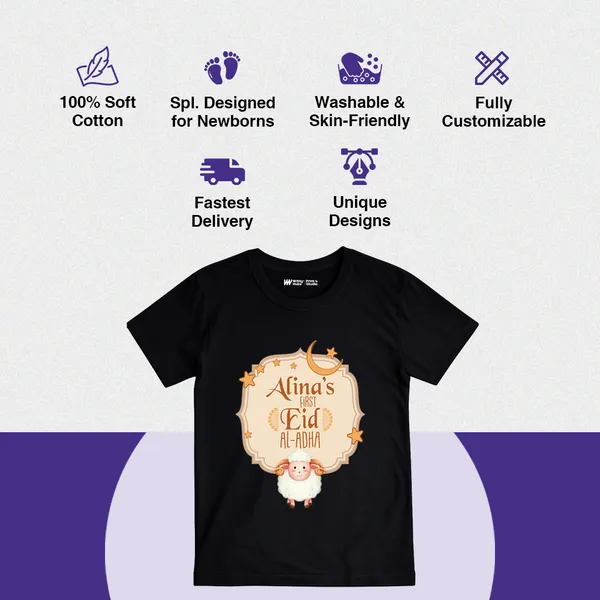 Customized_Eid_Al-Adha_Print_Black_T-Shirt_For_Kids