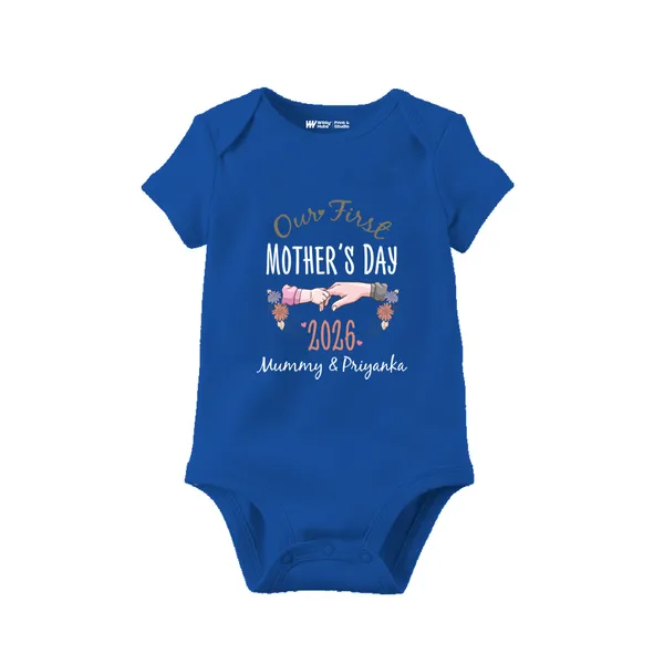 Blue_Cotton_Our_First_Mother'S_Day_2026_Romper_For_Newborn