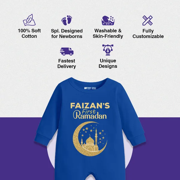 Blue_Cotton_Personalized_First_Ramadan_Romper_For_Baby