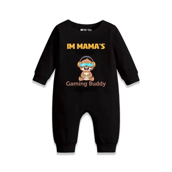 Black_Cotton_Gaming_Buddy_Romper_For_Babies