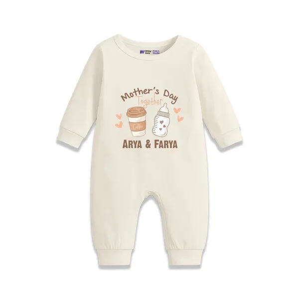 Cream_Cotton_Personalized_Mother'S_Day_Romper_For_Baby