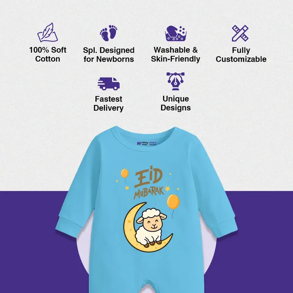 Sky_Blue_Eid_Mubarak_Cotton_Romper_For_Newborns
