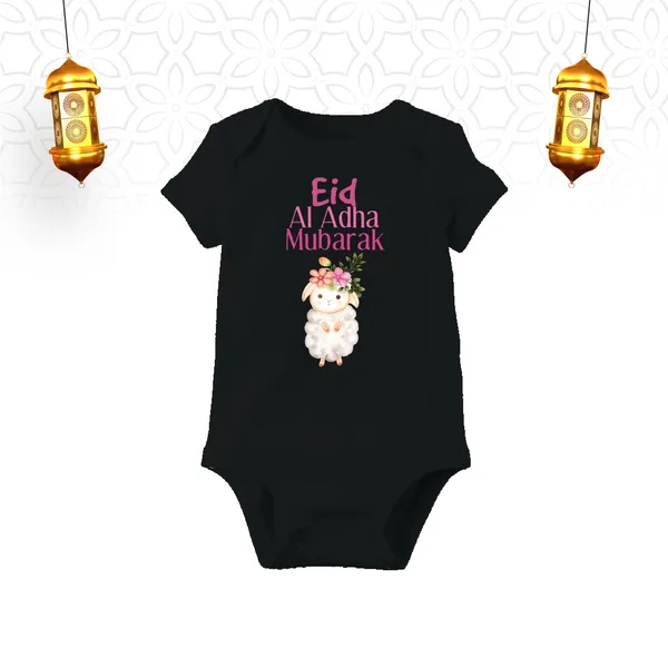 Black_Eid_Al_Adha_Mubarak_Printed_Baby_Bodysuit