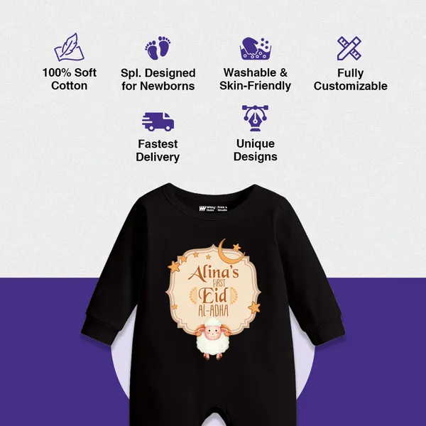 Black_Personalized_First_Eid_Al-Adha_Romper_For_Baby