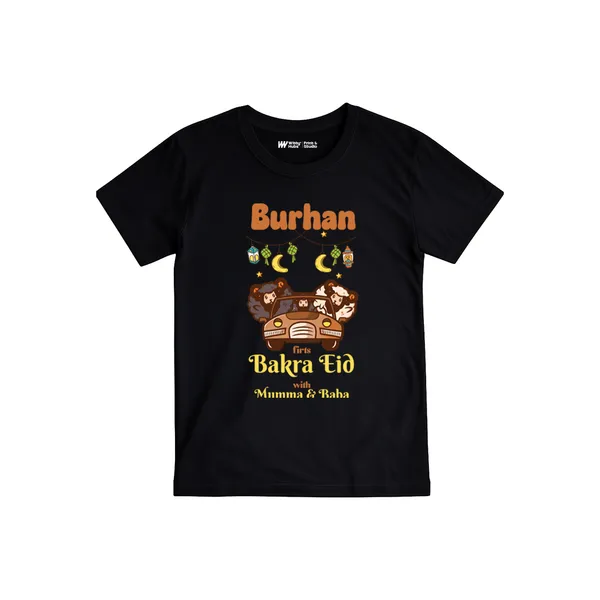 Black_Customized_Bakra_Eid_Print_T-Shirt_For_Kids
