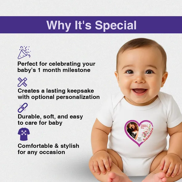 Personalized_Heart_Photo_Printed_White_Cotton_Baby_Onesie