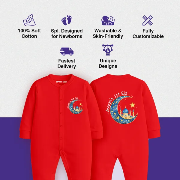 Red_Cotton_Baby'S_1St_Eid_Romper_For_Ramadan_Celebration