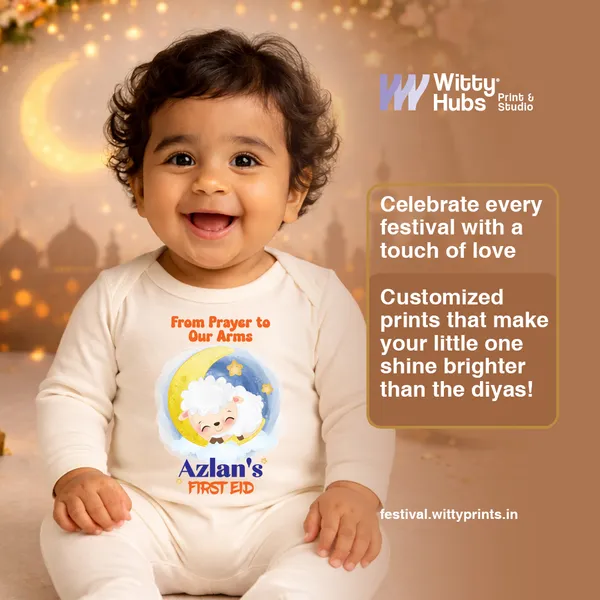 Cream_Cotton_Baby_Romper_With_Personalized_First_Eid_Design