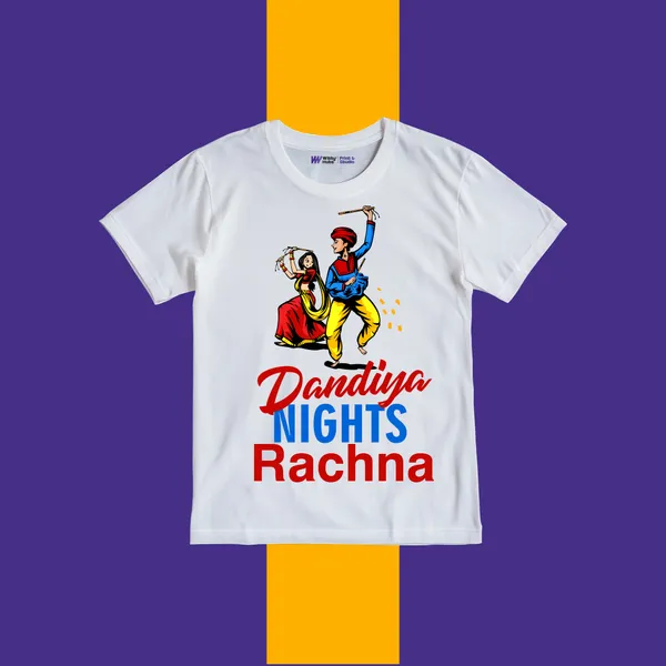 Dandiya_Nights_Rachna_Personalized_White_T-Shirt_For_Kids