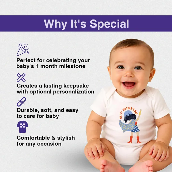 Ivory_Cotton_Wonder_Woman_Mother'S_Day_Onesie_For_Babies