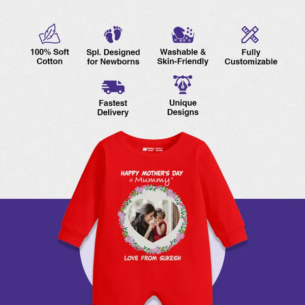 Red_Cotton_Mother'S_Day_Customizable_Baby_Romper