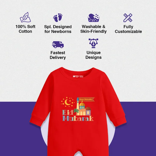 Red_Eid_Mubarak_Printed_Romper_For_Baby