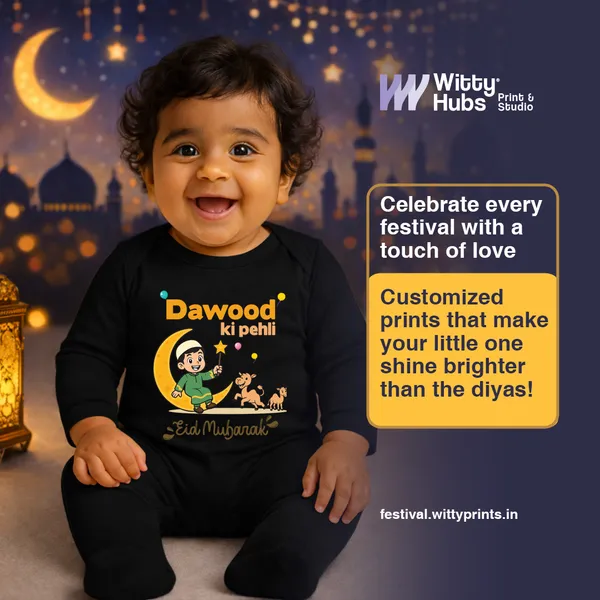 Black_Cotton_Dawood_Ki_Pehli_Eid_Mubarak_Romper_For_Baby