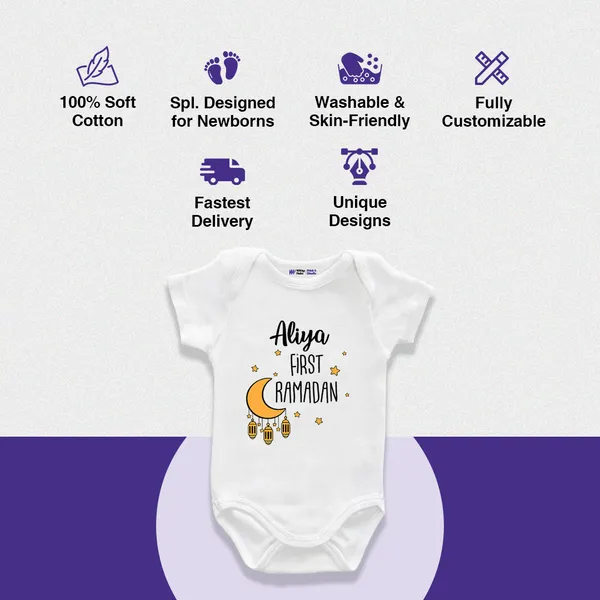 White_Cotton_First_Ramadan_Printed_Baby_Romper