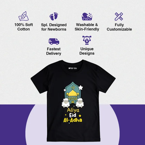 Black_Cotton_Customized_Eid_Al-Adha_Print_T-Shirt_For_Kids
